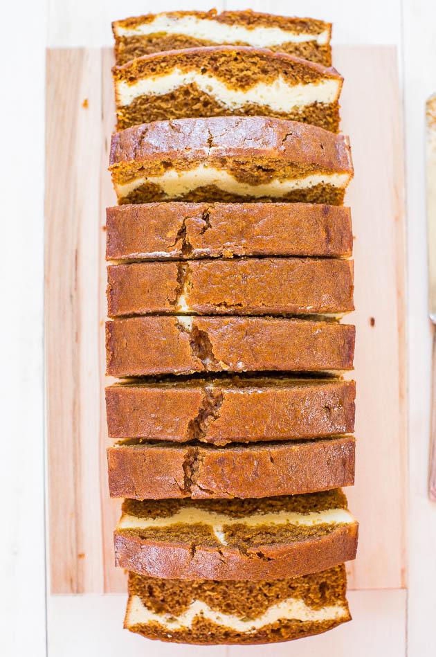 Cream Cheese-Filled Pumpkin Bread 