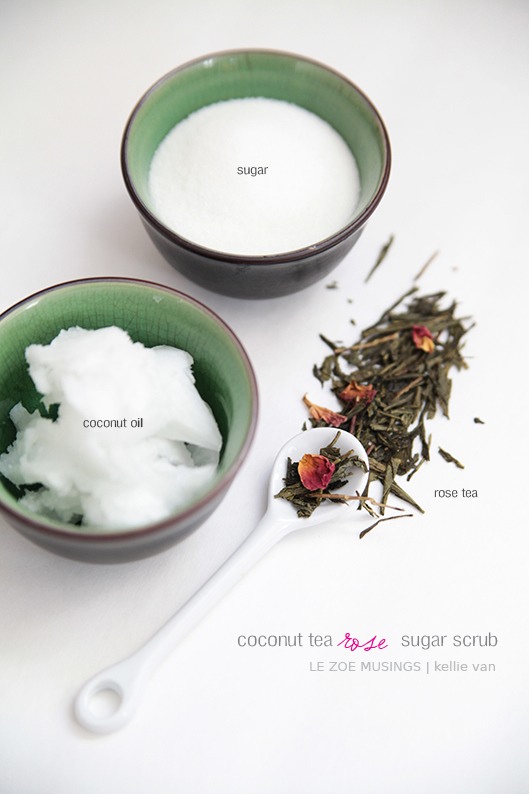 2nd part is choosing the sugar. This is fairly simple- either regular granulated sugar or brown sugar (softer for sensitive skin). The mixture is typically 2 parts sugar to 1 part oil. Because coconut oil is solid at room temperature, I melt it prior to mixing.