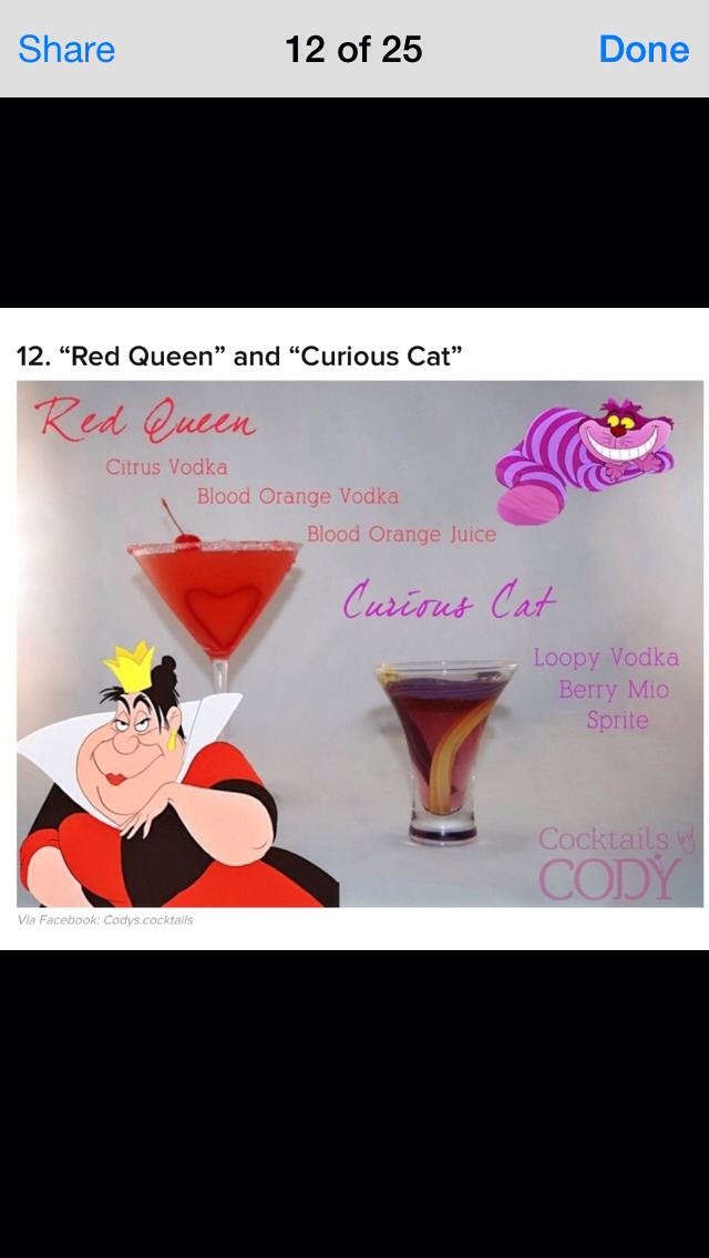Disney cocktails 🍹