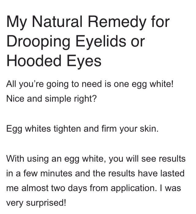 Natural Remedy For Drooping Eyelids, Sagging Eyelids