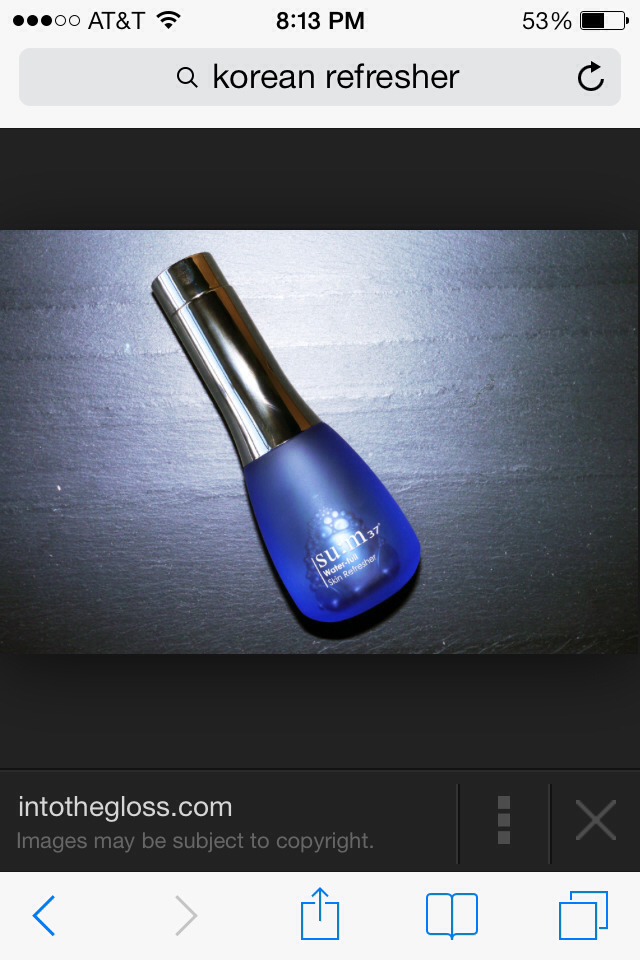 Take what Koreans call "refreshers" but we are more familiar with "toner" and use a cotton ball to apply this all over the face.